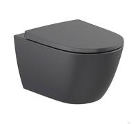 ROCA Cuvette WC suspendue ONA sans bride, noir mat (sans abattant) A346687080