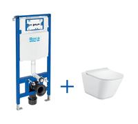 Roca Gap Square kit wc châssis + cuvette + abattant A893104500