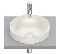 Inspira round vasque semi-encastrée en fineceramic sans trop-plein 37x37 beige - ROCA A32752R650