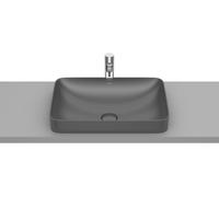 Inspira square vasque semi-encastrée en fineceramic sans trop-plein 550x370 onyx - ROCA A327534640