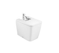 Roca Bidet sur pied Inspira Square Blanc Brillant, 37x56x40 cm, 1 trou percé, 2 trous pré-percés