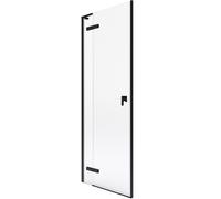 Roca Metropolis-N porte de douche 120 cm à ouverture basculante noir mat/verre transparent AMP0812016M