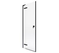 Roca Metropolis-N porte de douche 140 cm à ouverture basculante noir mat/verre transparent AMP0814016M