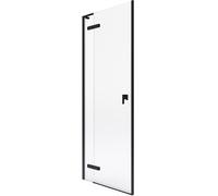 Roca Metropolis-N porte de douche 90 cm à ouverture basculante noir mat/verre transparent AMP0809016M
