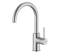ROCA Mitigeur lavabo ONA taille L avec poignée latérale avec vidage clic-clac, chromé