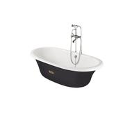 ROCA Newcast Cuve Seule 1700 X 850 Extérieur Noir Sans Pied Blanc - A233650002