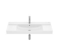Ona lavabo mural avec jeu de fixations en fineceramic 1000x460 blanc brillant - ROCA A32768A000