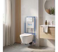 Roca - Pack WC bâti-support + WC suspendu sans bride Swiss Aqua Technologies avec abattant SoftClose + plaque (ROSTINWR01-FR)