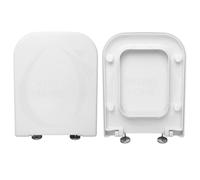 Roca Set 2 Abattant WC compatible en plastique thermodurcissable enroulant avec charnières réglables, axe WC couleur blanc fabriqué en Italie