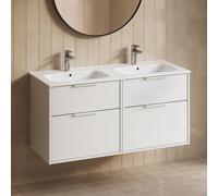 Roca Solana Meuble avec plan vasque double, 4 tiroirs, A32700V000+A858201509,