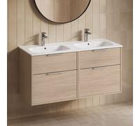 Roca Solana Meuble avec plan vasque double, 4 tiroirs, A32700V000+A858201541,