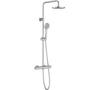 Roca Victoria ensemble de douche mural avec thermostat avec douche pluie chrome A5A9F18C00