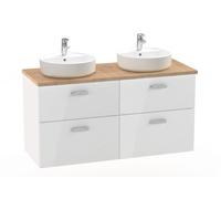 Roca Victoria Pro meuble avec plan de travail 119x46x56.5 cm sous-lavabo suspendu blanc-chêne A851901806