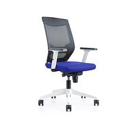 Rocada | Chaise bleue Bureau Ergonomique Régulation Lombaire | Fauteuil Roulé, Inclinable et Confortable | Tapissé de Maille et Tissu Ignifuge