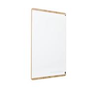 Rocada Natural Tableau blanc avec cadre en bois effaçable à sec, magnétique et porte-stylos en acier sur bois, 75 x 115 cm, blanc