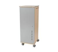 Rocada RD 4036-1 Rocada Caddy en hêtre clair | Polyvalent, base en acier stable, surface en mélamine facile d'entretien, étagère compacte, aspect bois harmonieux