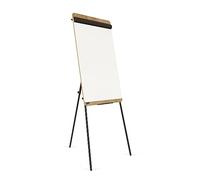 ROCADA Tableau blanc avec support et cadre en bois - Trépied réglable en hauteur - 69 x 115 cm - Blanc