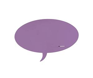 Rocada | Tableau blanc Lilas de marqueur | Forme globe de dialogue | Magnétique sans cadre | Tableau mural aimanté | Système de fixation breveté avec aimant | Tableau Lilas 75 x 115 cm