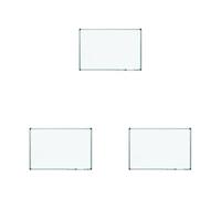 Rocada | Tableau blanc magnétique 90 x 120 cm avec cadre en aluminium | Facile à effacer (Lot de 3)