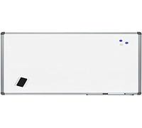 Rocada Tableau blanc magnétique avec plateau pour marqueurs et cadre en aluminium, effaçable à sec, facile à nettoyer, 120 x 90 cm