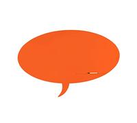 Rocada | Tableau blanc orange de marqueur | Forme globe de dialogue | Magnétique sans cadre | Tableau blanc aimanté mural | Système de fixation breveté avec aimant | Tableau orange 75 x 115 cm