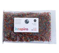 Rocaille de verre rond argenté mélange 2,3mm 500gr. Sachet