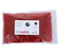 Rocaille de verre rond argenté rouge 2,3mm 500gr. Sachet