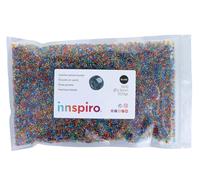 Rocaille de verre rond aurore boréale mélange 2,3mm 500gr. Sachet