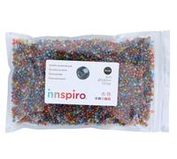 Rocaille de verre rond aurore boréale mélange 3,8mm 500gr. Sachet