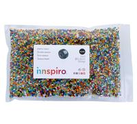 Rocaille de verre rond opaque mélange 2,3mm 500gr. Sachet