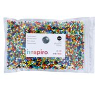 Rocaille de verre rond opaque mélange 3,8mm 500gr. Sachet