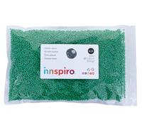 Rocaille de verre rond opaque vert 2,3mm 500gr. Sachet