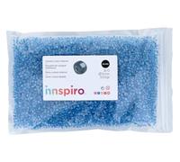 Rocaille de verre ronde couleur intérieur bleu 3,0mm 500gr. Sachet