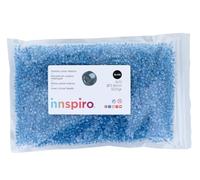 Rocaille de verre ronde couleur intérieur bleu 3,8mm 500gr. Sachet