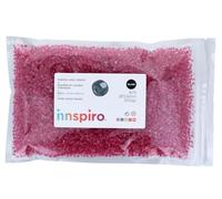 Rocaille de verre ronde couleur intérieur bordeaux 3,8mm 500gr. Sachet