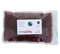 Rocaille de verre ronde glacé marron 2,3mm 500gr. Sachet