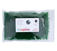 Rocaille de verre ronde glacé vert 3,0mm 500gr. Sachet