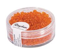 Rocailles, 2,6 Mm Ø, Transparentes, Orange, Boîte 17g