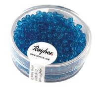 Rocailles, 2,6 Mm Ø, Transparentes, Turquoise, Boîte 17g