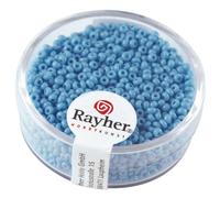 Rocailles, 2 Mm Ø, Opaques, Bleu Clair, Boîte 17g