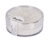 Rocailles, 2 Mm Ø, Transparentes Lustre, Or, Boîte 17g