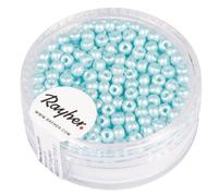 Rayher Perles de Rocailles p. création bijoux 3 mm ø 200 pces aqua mat, 14841354