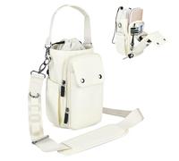 Rocason Porte-bouteille d'eau avec sangle de 61 cm, 81,3 cm, 1,2 l, 1,2 l, sac à bandoulière isotherme avec large sangle réglable et sac à main pour téléphone, 5 poches pour la marche, la randonnée,