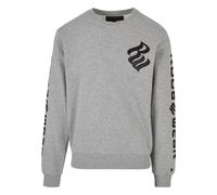 ROCAWEAR Sweat-shirt gris chiné / noir, Taille XXL