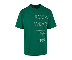 ROCAWEAR T-Shirt 'ExcuseMe' vert / blanc, Taille L