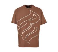 ROCAWEAR T-Shirt noisette / noir / blanc, Taille XXL