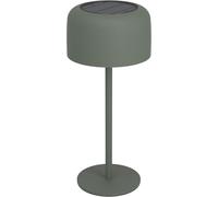 Roccanova Solar Table Lamp Outdoor Battery Operated Dimmable Touch 3 Levels Solar Lamp for Balcony and Garden, Steel, Green and Warm White, IP44