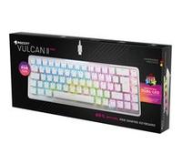 Roccat - Clavier de jeu mécanique optique Vulcan II Mini Blanc avec éclairage RGB - Disposition QWERTY américaine