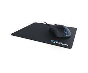 ROCCAT Lua Tri-Button Mouse et Kanga Mini Chiffon Tapis de Souris Gaming Bundle - Noir