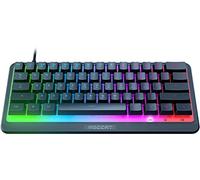 ROCCAT Magma Mini Clavier de Jeu RVB 60% avec 5 Zones d'éclairage programmables, commutateurs à Membrane, Couches de Fonction programmables, Anti-ghosting et résistance aux déversements - Noir